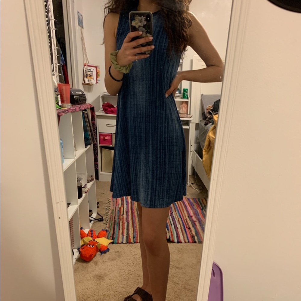 Faux Denim Dress